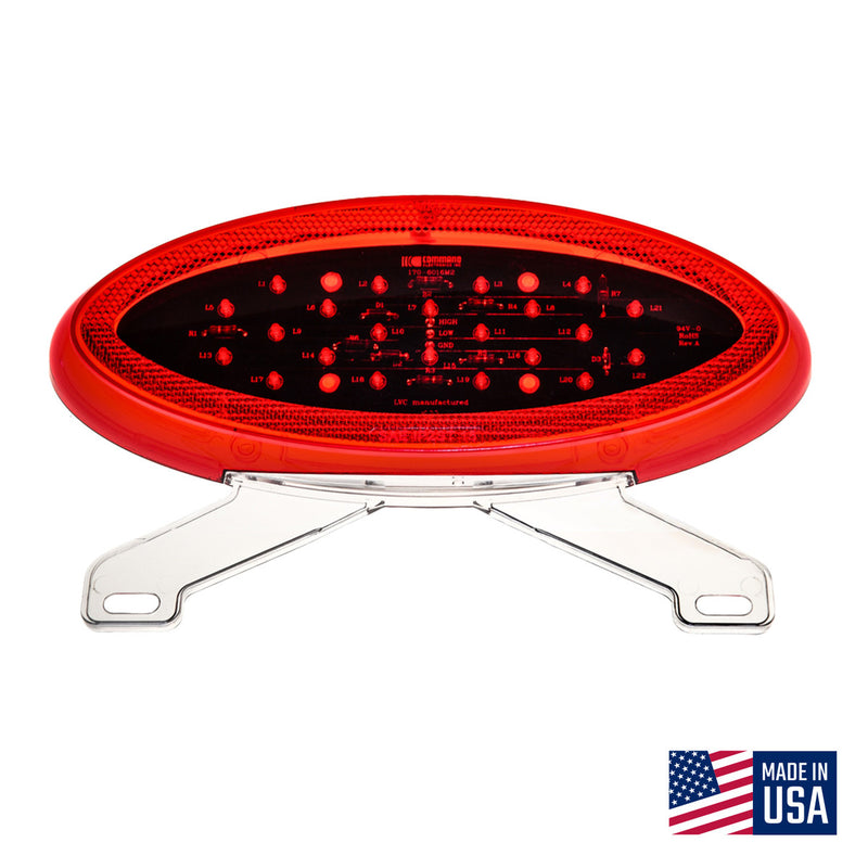 Command Surface Mount LED Tail Light Oval with License Plate Bracket  CMD-003-85L