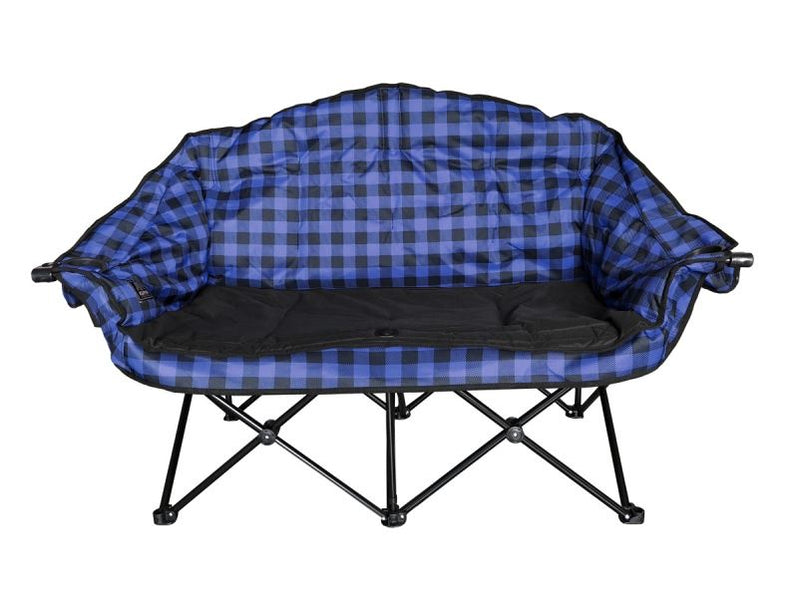 Bear Buddy Double Chair - Blue Plaid - 490-KM-BBDC-BLBP
