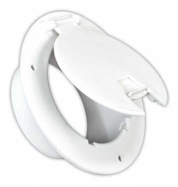 RV Electrical Cable Hatch - White  541-B-2-A