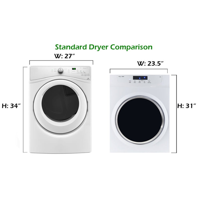 Pinnacle Compact Standard Dryer - White with Silver Trim - 3.5 Cu. Ft. 18-860