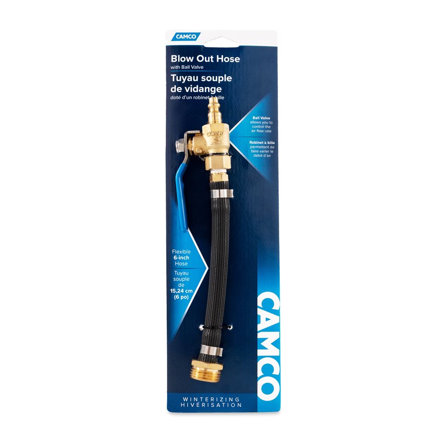 Camco | RV Fresh Water Blow Out Hose | 36170 | with Ball Valve