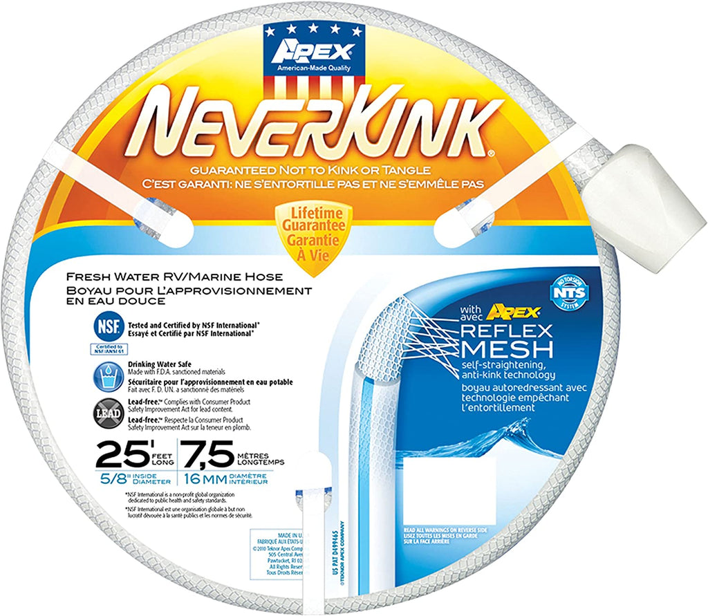 Teknor Apex NeverKink RV Water Hose - 25' - 5/8" Diameter - 8602-25
