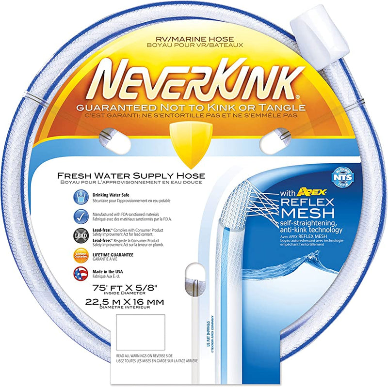 Teknor Apex NeverKink RV Water Hose - 75' - 5/8" Diameter - 8602-75