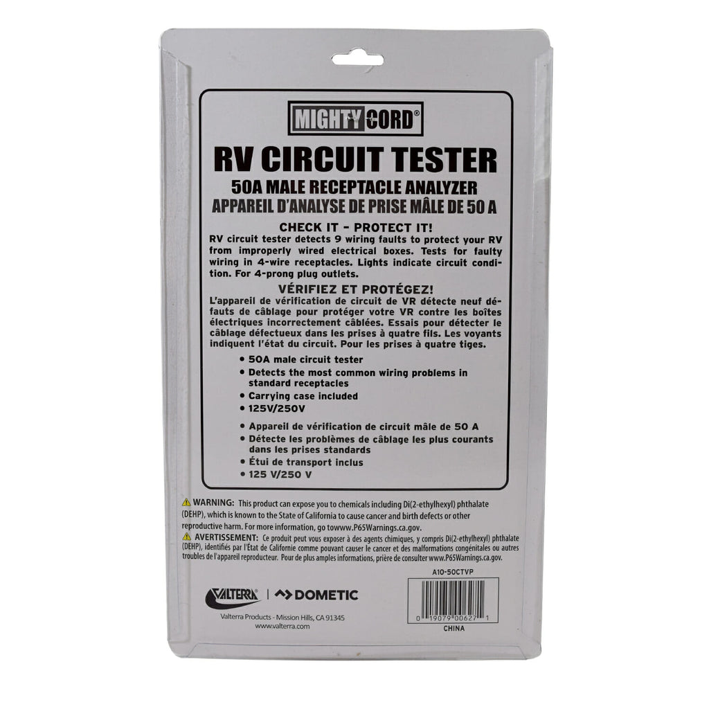 Valterra Mighty Cord 50 Amp RV Circuit Tester A10-50CTVP