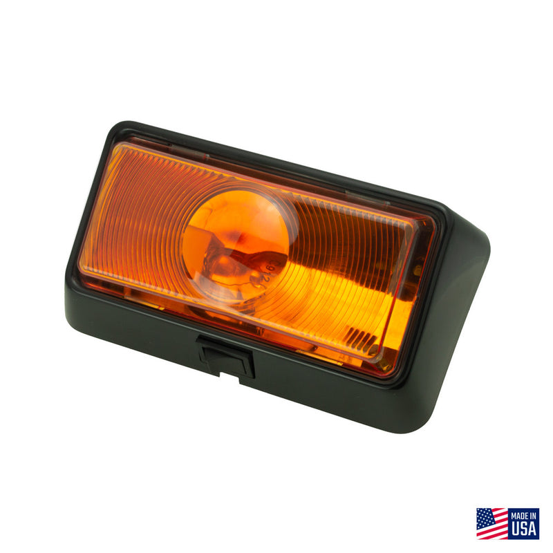 Command Classic 12 Volt Porch Light Colonial Black Base with Amber Lens  CMD-007-50SAB