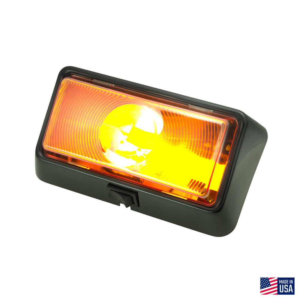 Command Classic 12 Volt Porch Light Colonial Black Base with Amber Lens  CMD-007-50SAB