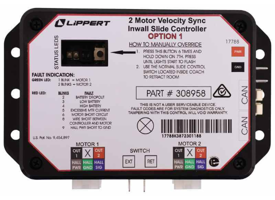 Lippert Components Slide Out Control Module In-Wall Slide System; V-Sync II  308958