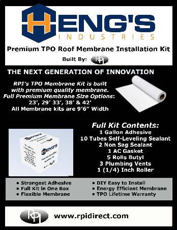 Hengs Premium Universal Roof Installation Kit - White - 33' x 9'6" - 9633TFKITW