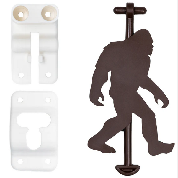 Sasqlatch Bigfoot Door Latch - Brown - White Bracket 22220005