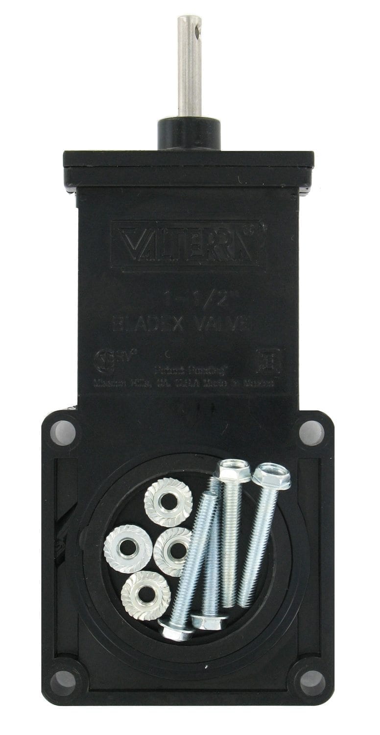 Valterra RV Sewer Waste Valve Body - 1-1/2" - Drilled Stem and No Handle T1001DSPB