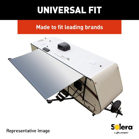 Solera Universal Vinyl RV Awning Replacement Fabric - 19' - Sand Fade Black V000334428