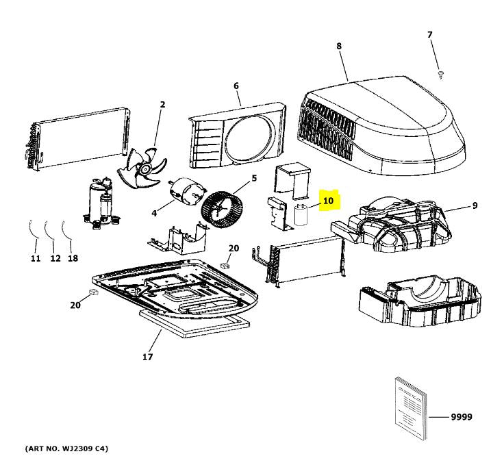 GE Appliances Air Conditioner Run Capacitor -  WJ20X25406