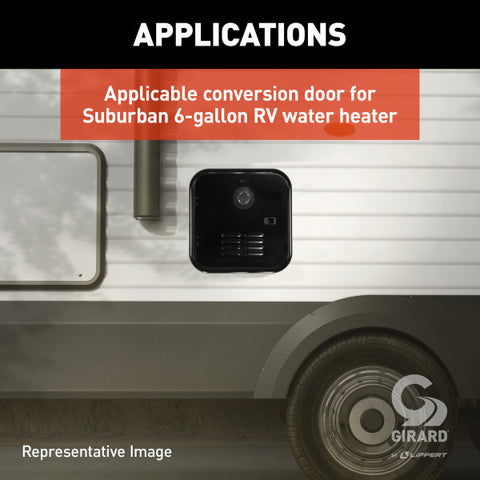 Girard Tankless RV Water Heater Door - Black - Suburban - 6 Gallon  2GWHDB