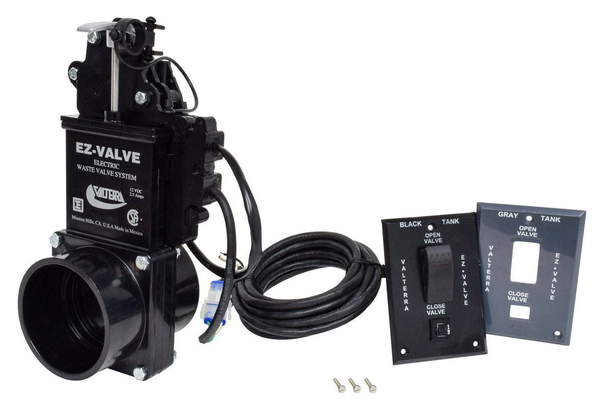 Valterra EZ-Valve, Electric Waste Valve, 3 Hub x 3 Hub [E40B-8]