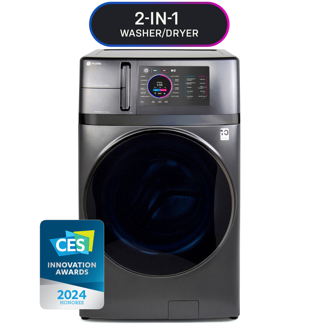 GE Appliances UltraFast Washer/Dryer Combo - with Ventless Heat Pump Technology - 4.8 cu. ft. PFQ97HSPVDS