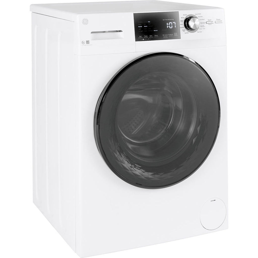 GE Appliances Front Load Washer - with Steam - White - 2.8 cu. ft. GFW148SSMWW