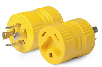 Adapter - 30A/125V to 20A/125/250V - Yellow - 128A