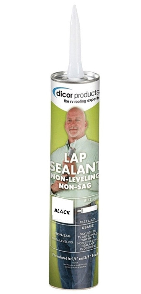 Dicor Non-Sag RV Lap Sealant - Black - 551LSB-1