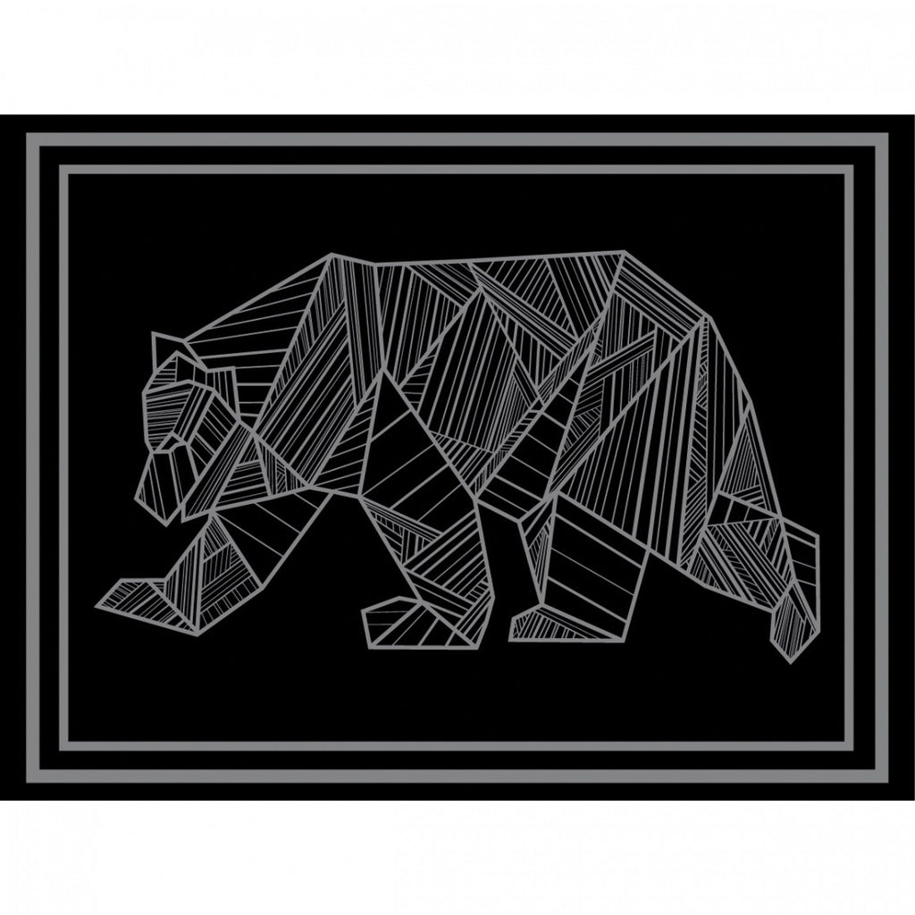 Bear Outdoor Mat - Black/Grey - 12' x 9'  480-KM-RVMB-GB-12
