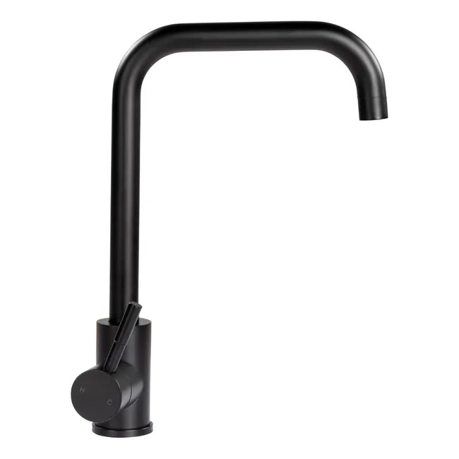 Square Gooseneck Single Hole Faucet - Black Matte  2021090597
