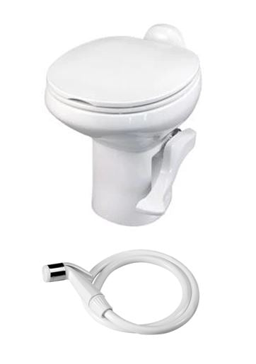 Thetford Style II Hi RV Toilet - With Spray - White 42060