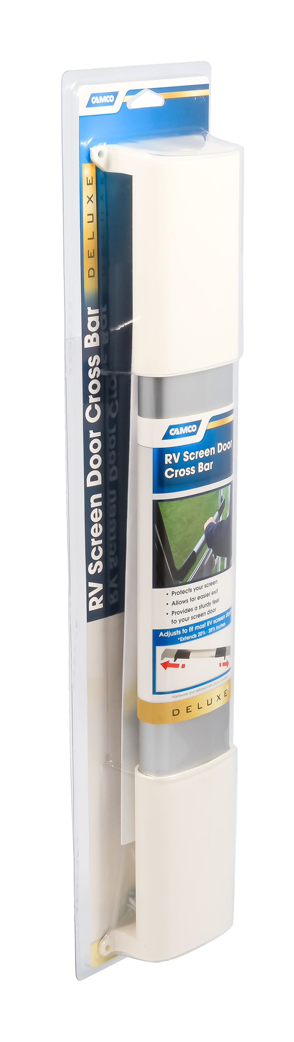 RV Screen Door Cross Bar - Deluxe - White Handles  42189