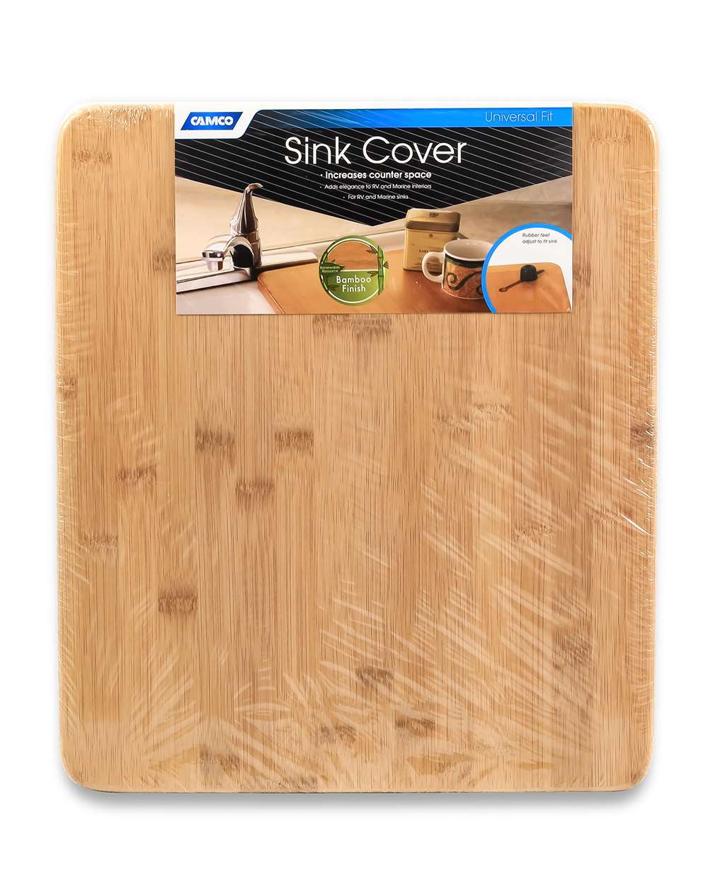 Camco Oak Accents RV Sink Cover - 15 Long x 13 Wide Camco Kitchen  Accessories CAM43431