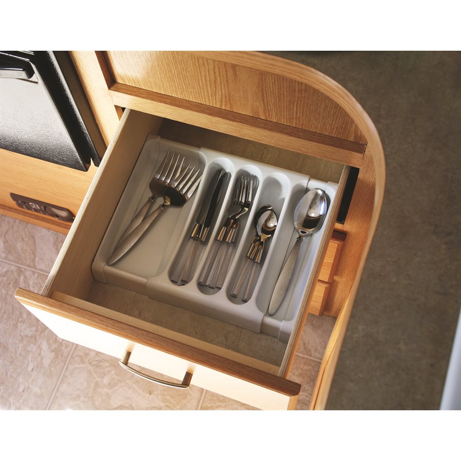 Adjustable Cutlery Tray - White - 43503