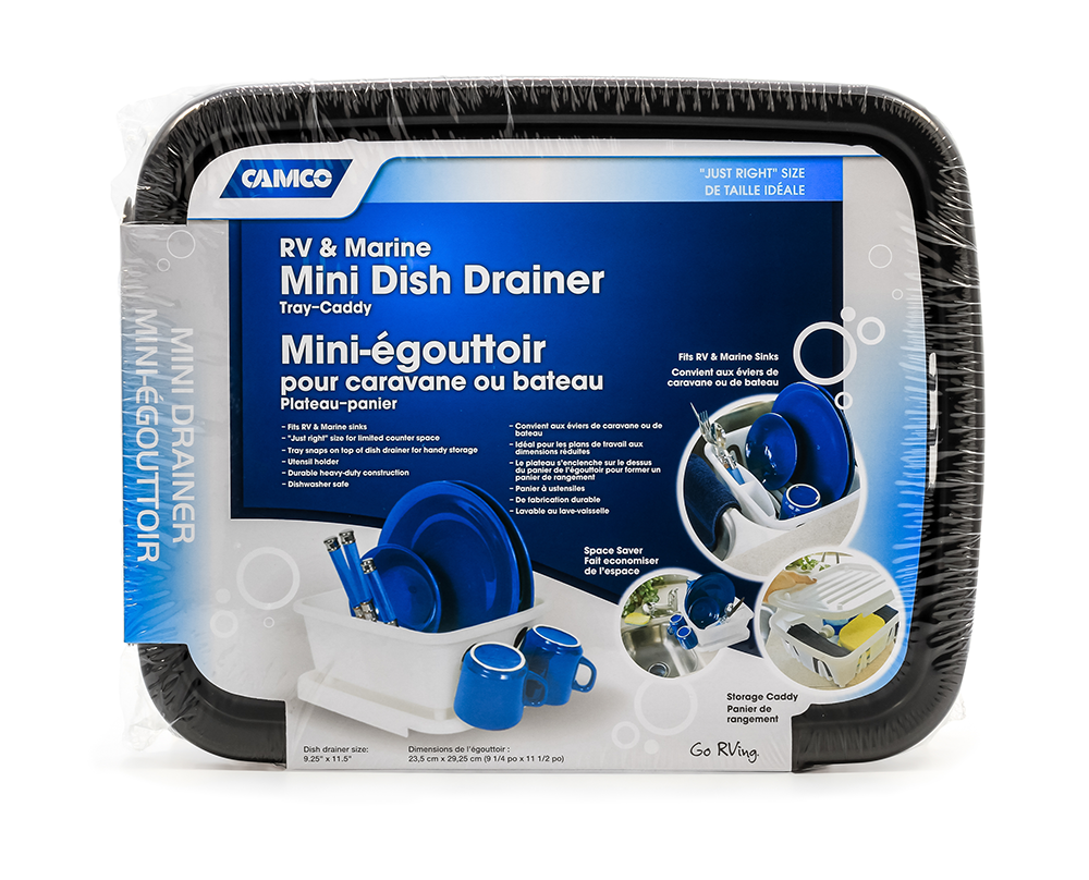 RV Sink Kit Mini Dish Drainer - Black  43512