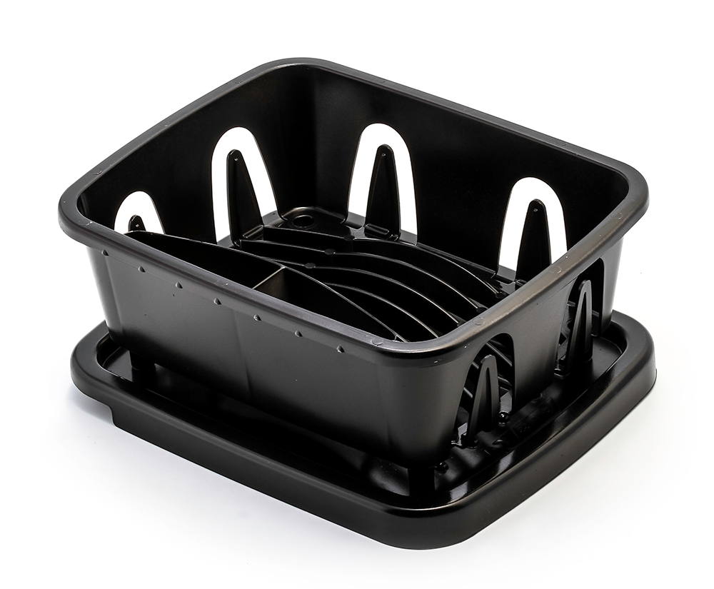 Camco 43518 Sink Kit - w/Dish Drainer, Dish Pan & Sink Mat, Black