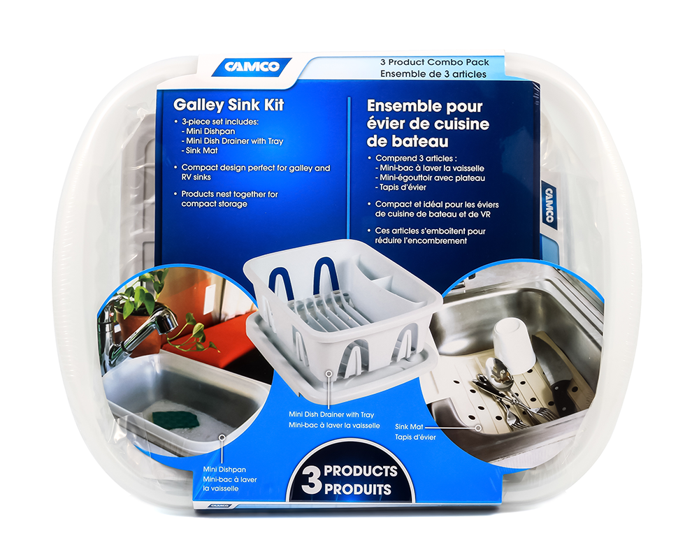 RV Sink Kit with Dish Drainer - White  43517