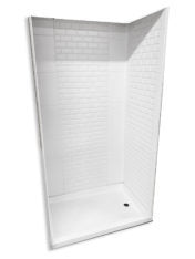 Shower Wall System - 5 Piece - White - 24" x 40" x 67" - SWA2440W