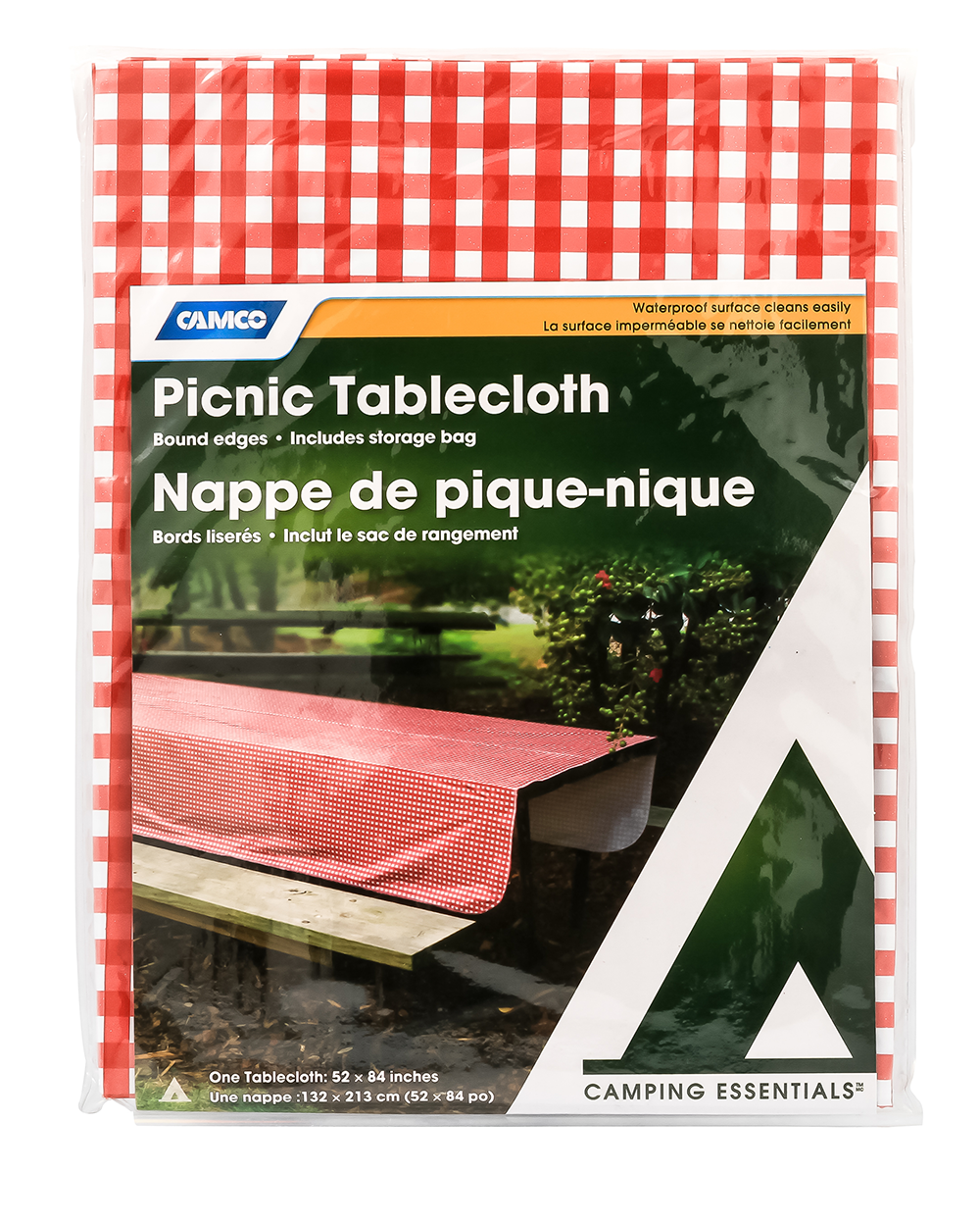 Picnic Tablecloth - Red/White - 52" X 84"  51019