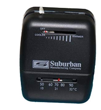 Single Stage Heat Only Suburban Furnace Thermostat - Black  161210
