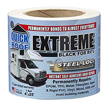 Quick Roof Extreme Repair Tape - Black - 4" x 25' Roll - B-UBE425