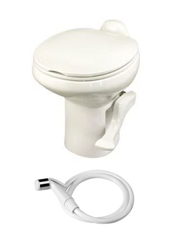 Thetford Style II Hi RV Toilet - With Spray - Bone 42064