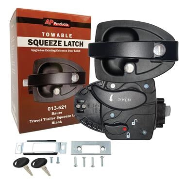 Squeeze Latch Door Lock - Bauer - Towable RV Entrance Lock  013-521
