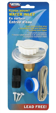 City Water Inlet for RV Fresh Water Inlet - White  A01-0170LFVP