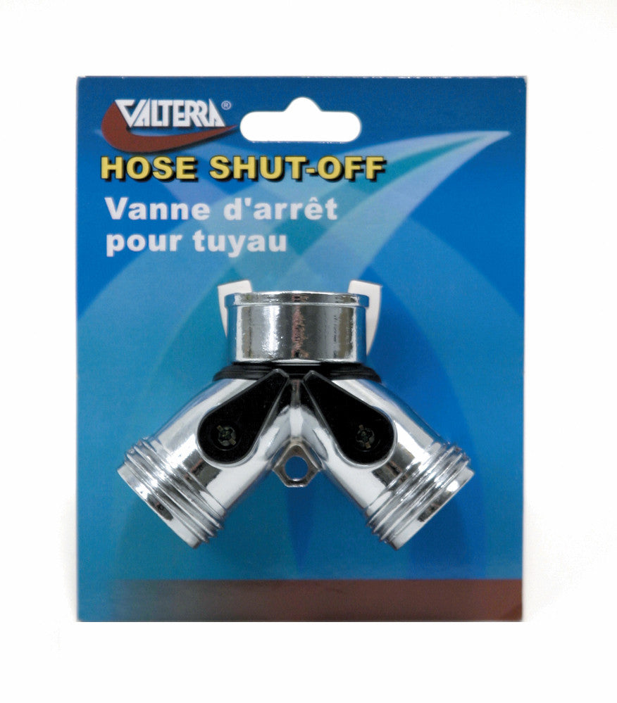 Double Hose Shutoff - Metal - Wye  A01-0131VP