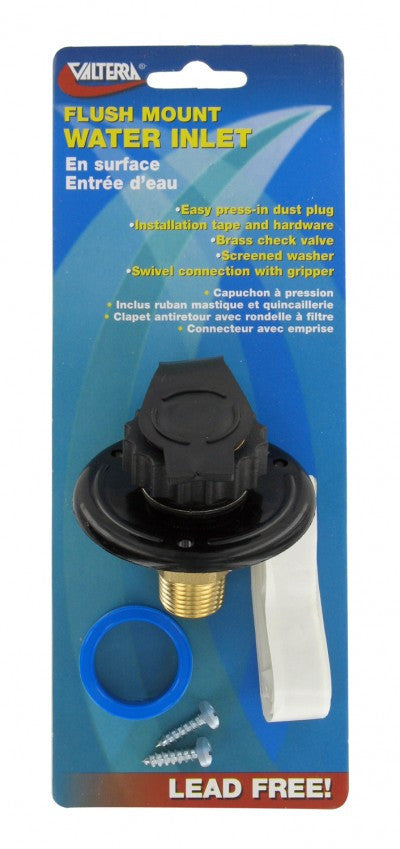 City Water Inlet for RV Fresh Water Inlet - Black  A01-0169LFVP