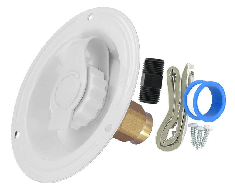 City Water Inlet - Recessed Flange - FPT - White  A01-0176LFVP