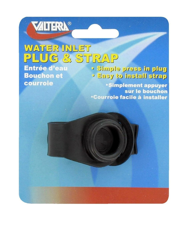 3/4" Black Inlet Plug W/ Strap  A0170SBKVP