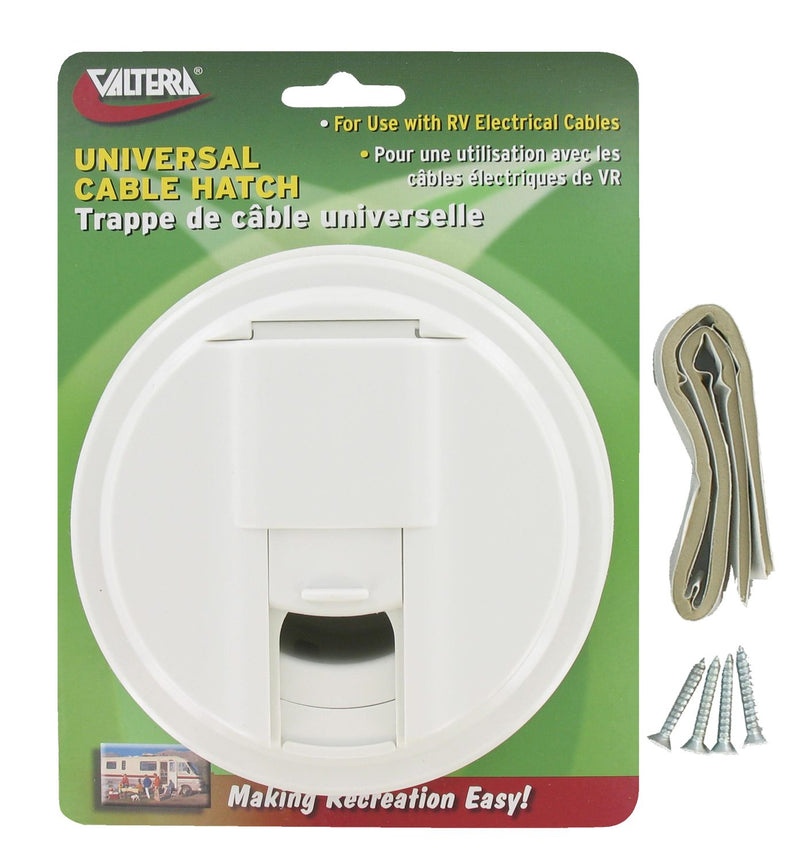 Cable Hatch - Universal Round - White