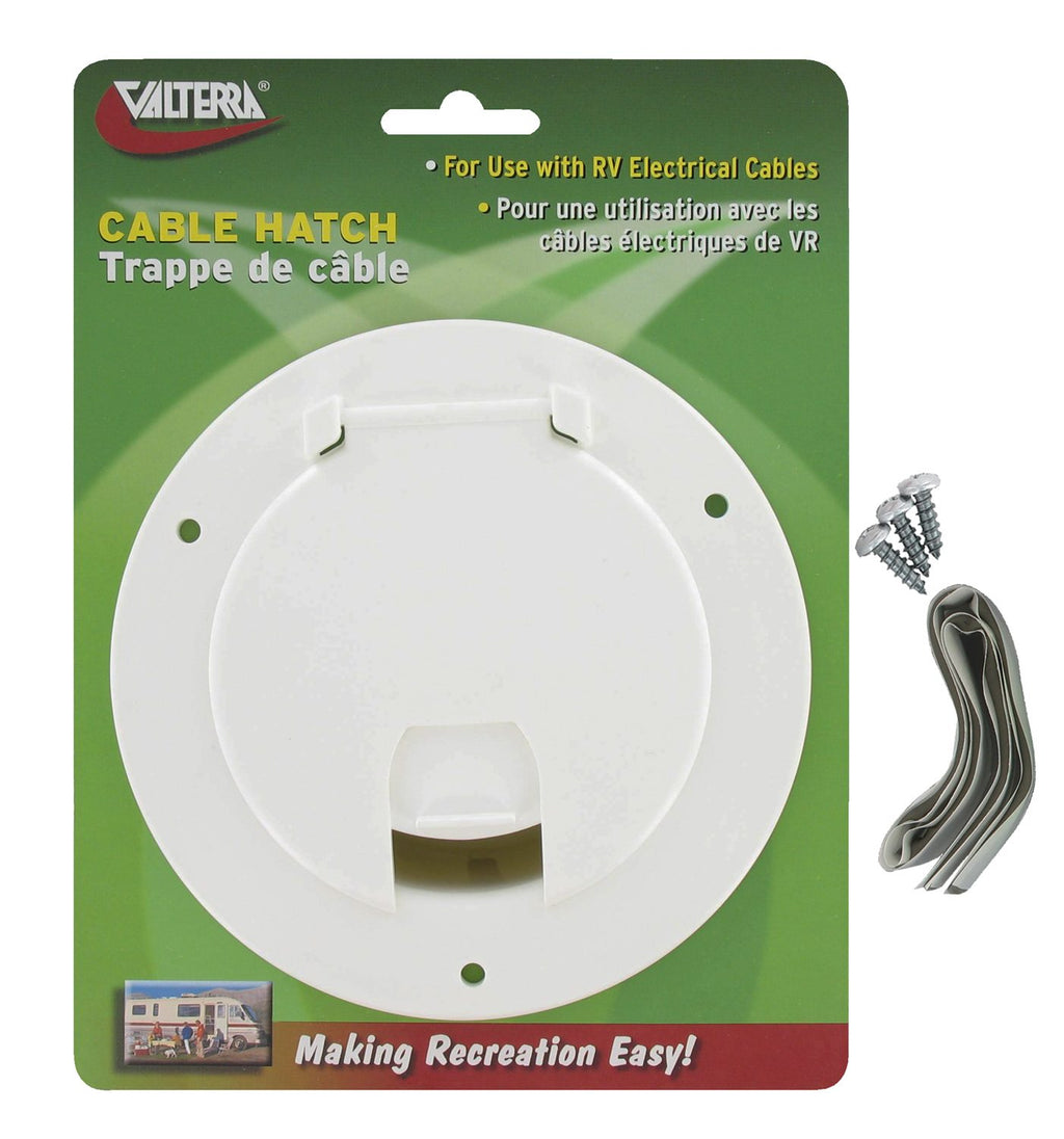 Cable Hatch - Large Round - White  A10-2135VP