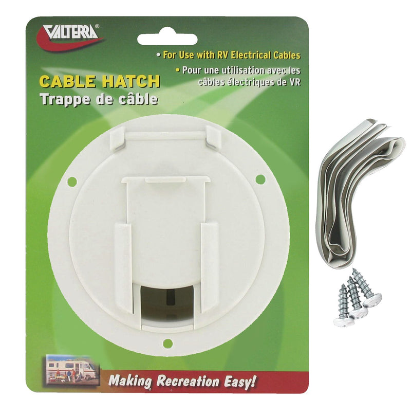Cable Hatch - Medium Round - White