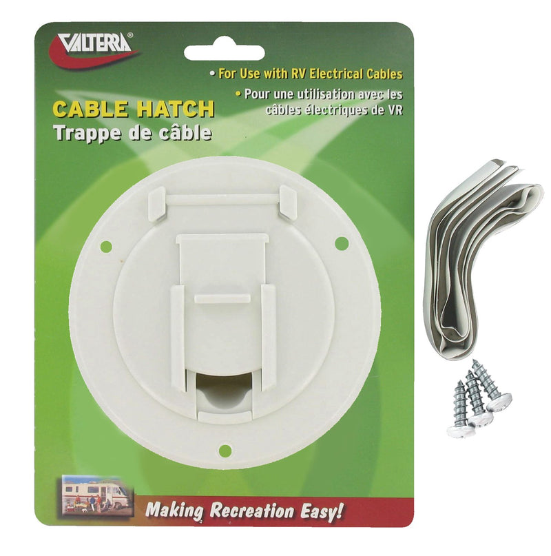 Cable Hatch - Small Round - White