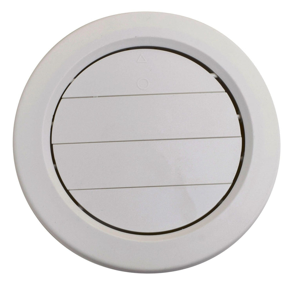 5" Louvered Adjustable A/C Ceiling Register 7/8" collar- Round - White  A10-3359VP