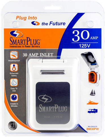 Smart Plug 30 Amp Inlet - White   BM30PW