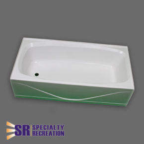 Bath Tub - White - Left Hand Drain - 27" x 54" - BT2754WL