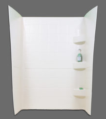 Shower Wall - White - 24" x 38" x 66" - SW2438W